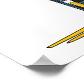 Forklift cartoon illustration ポスター (角)