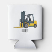 Forklift cartoon illustration 缶クーラー (裏面)