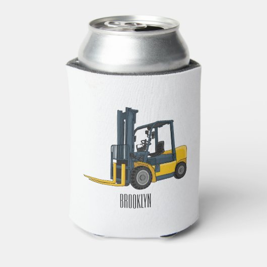 Forklift cartoon illustration 缶クーラー (缶裏面)