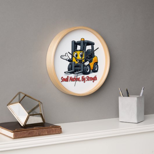 Forklift Cartoon Wall Clock Warehouse Gift 壁時計 (オフィス)