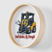 Forklift Cartoon Wall Clock Warehouse Gift 壁時計 (傾斜)
