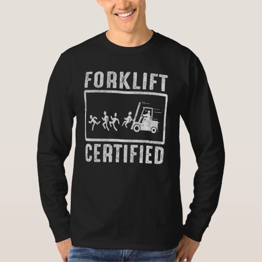 Forklift Certified Forklift Operator Fork Driver v Tシャツ (正面)