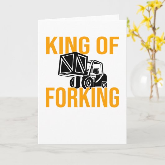 Forklift Driver Forklift Driver Forklift Saying カード (黄色い花)