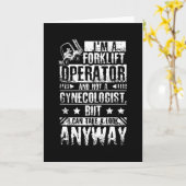 Forklift Driver Gynaecologist カード (黄色い花)