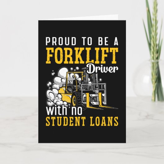Forklift Operator Proud To Be A Forklift Driver カード (正面)