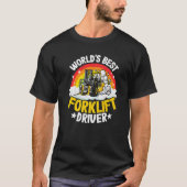 Forklift Operator Rainbow World's Best Forklift Dr Tシャツ (正面)