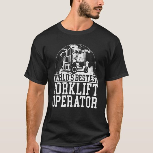 Forklift Operator Truck Worker Tシャツ (正面)