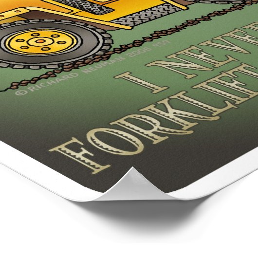 Forklift Truck Operator Quote Poster ポスター (角)