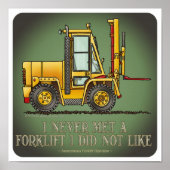 Forklift Truck Operator Quote Poster ポスター (正面)