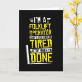 Forklift Truck Warehouse Clerk カード (黄色い花)