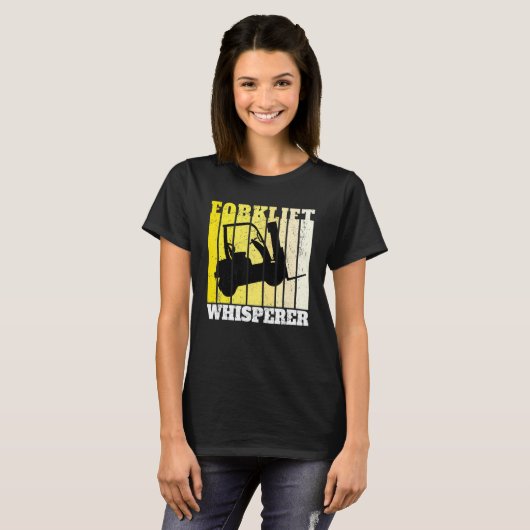Forklift Whisperer Warehouse Forklift Operator Tシャツ (正面フル)