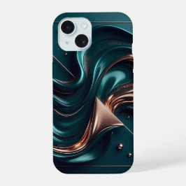 Form_and_Flow | ラグジュアリー フロー 3D リキッド メタル フォン iPhone 15ケース
