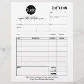 Form Business Quotation, Invoice or Sales Receipt チラシ (正面)