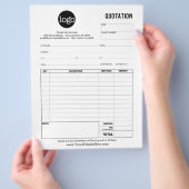 Form Business Quotation, Invoice or Sales Receipt チラシ (手)