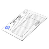 Form Business Quotation Invoice Sales Receipt ノートパッド (アングル)