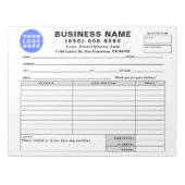 Form Business Quotation Invoice Sales Receipt ノートパッド (正面)