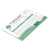 Form Business Quotation Invoice Sales Receipt ノートパッド (アングル)