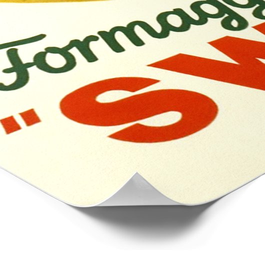 Formaggio vero Emmental Svizzero，スイス， ポスター (角)