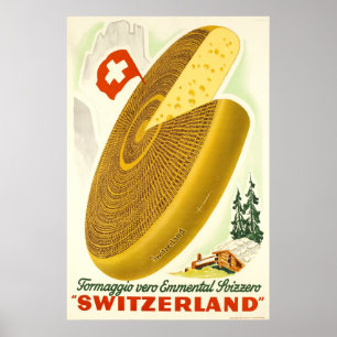 Formaggio vero Emmental Svizzero,スイス, ポスター