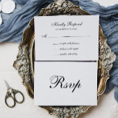 Formal and Classic | Black and White Wedding 出欠カード