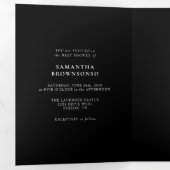 Formal Black Modern Baby Shower 三つ折りカード (内部最初)
