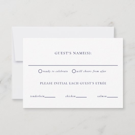 Formal Black Tie Gold Art Deco RSVP with Meals (裏面)