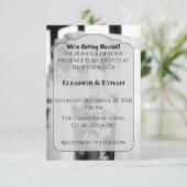 Formal Black Tie White Flower Ceremony wedding 招待状 (スタンド正面)