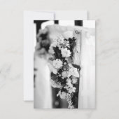 Formal Black Tie White Flower Ceremony wedding 招待状 (裏面)