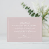 Formal Blush Pink Wedding Website Details エンクロージャーカード (スタンド正面)