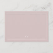 Formal Blush Pink Wedding Website Details エンクロージャーカード (裏面)