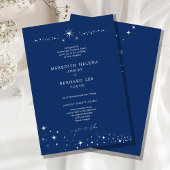 Formal Celestial Elegant Blue Wedding Details and  招待状