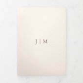 Formal Chocolate Brown Modern Wedding 三つ折りカード (カバー)