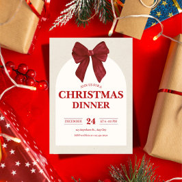 Formal Christmas Dinner Invitation | Elegant Hld 招待状