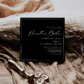 Formal Classic Black Square Nuestra Boda Wedding 招待状