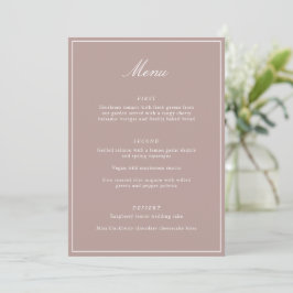 Formal Classic Border Mauve Script Elegant Wedding メニュー