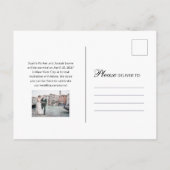 Formal Classic Dark Overlay | Photo Save the Date 案内ポストカード (裏面)