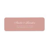 Formal Classic Dusty Rose Script Wedding Address ラベル (正面)