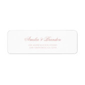 Formal Classic Dusty Rose Script Wedding Address ラベル (正面)
