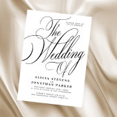 Formal classic elegant calligraphy wedding 招待状