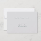 Formal Classic Green Elevated Frame Ivory Wedding サンキューカード (裏面)