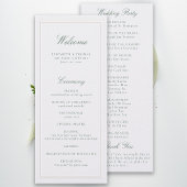 Formal Classic Green Pearl Frame Wedding Program