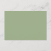 Formal Classic Sage Green Wedding Accommodation エンクロージャーカード (裏面)