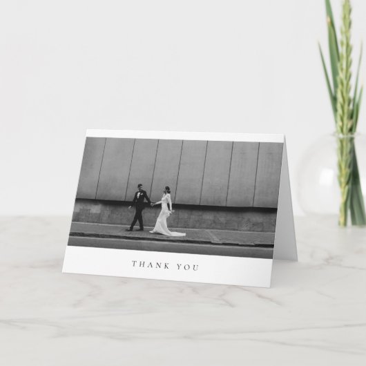 Formal Classic Wedding Photo Folded Thank You Card サンキューカード (正面)