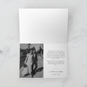 Formal Classic Wedding Photo Folded Thank You Card サンキューカード (内部)
