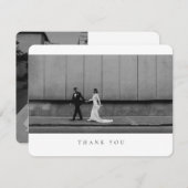 Formal Classic Wedding Photo Rounded サンキューカード (正面/裏面)