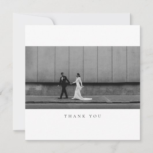 Formal Classic Wedding Photo Thank You Card サンキューカード (正面)
