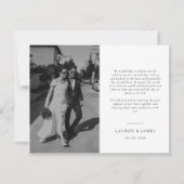 Formal Classic Wedding Photo Thank You Card サンキューカード (裏面)