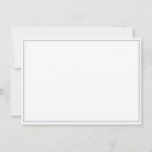 Formal Dusty Mauve Script Two Border Stationery ノートカード (裏面)