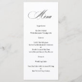 Formal Elegant Calligraphy Menu メニュー (正面)
