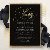 Formal Elegant Calligraphy Script Wedding Foil 箔招待状